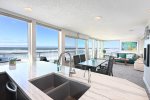 The Perfect Wave, All Oceanfront Views from Kitchen and Living Area
